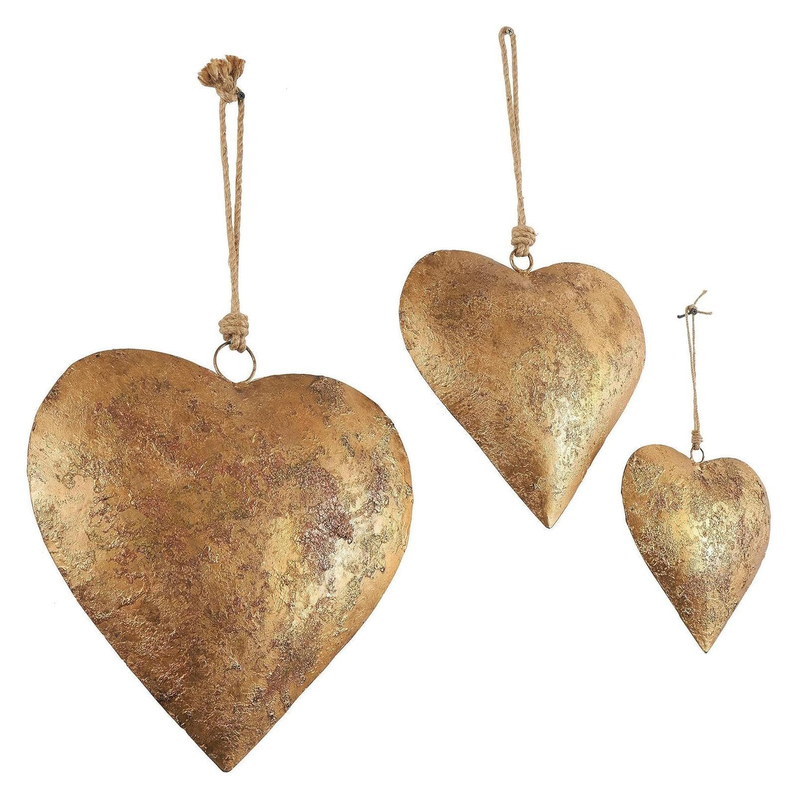 Mie Creations Decorazione da parete vintage a forma di cuore in metallo, decorazione da parete per camera da letto, regalo per lui e lei, decorazioni per coppie, decorazione rustica a forma di