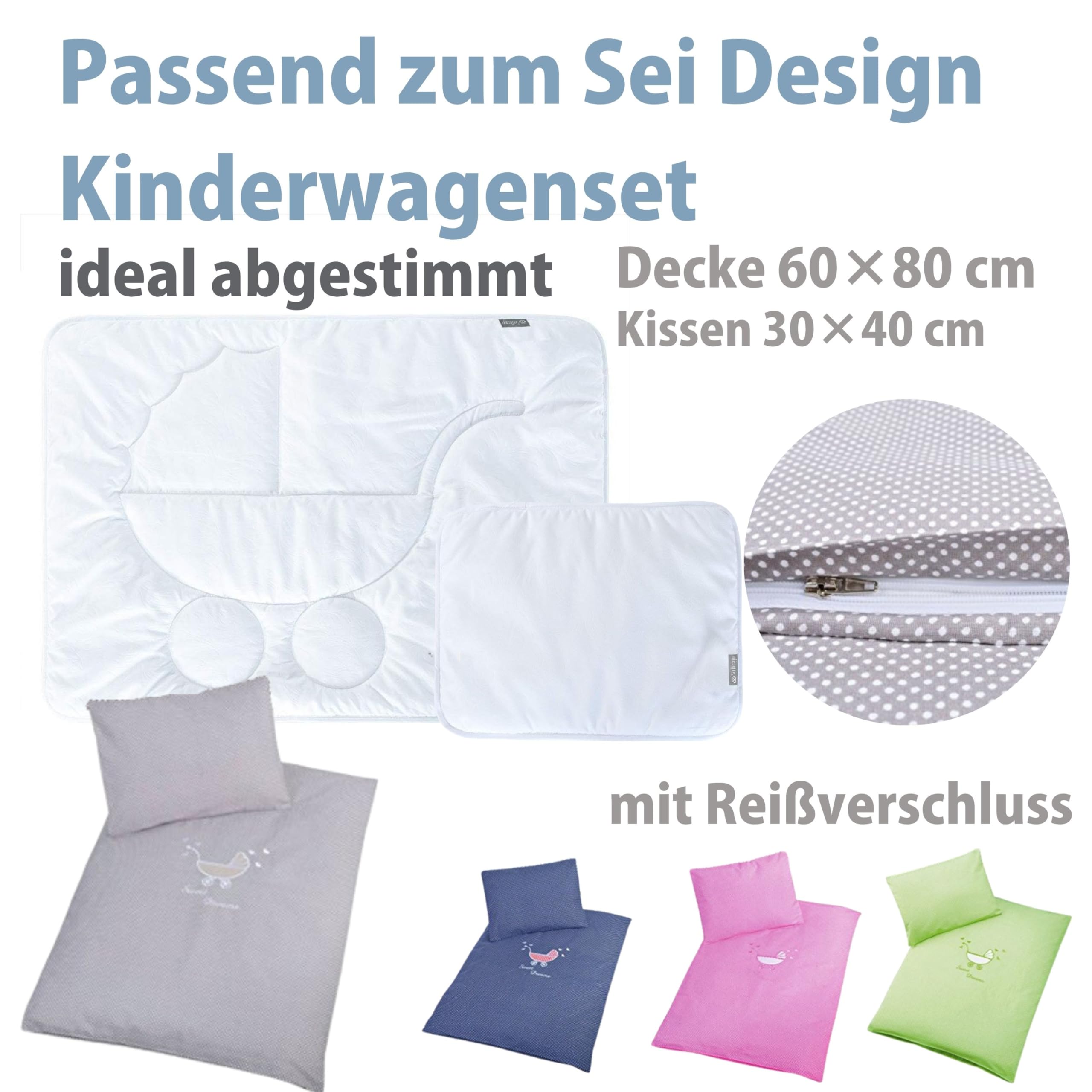 sei Design biancheria da letto per bambini, 2 pezzi. Addato per il set per passeggini: copripiumino 60x80 cm + federa 30 x 40 cm