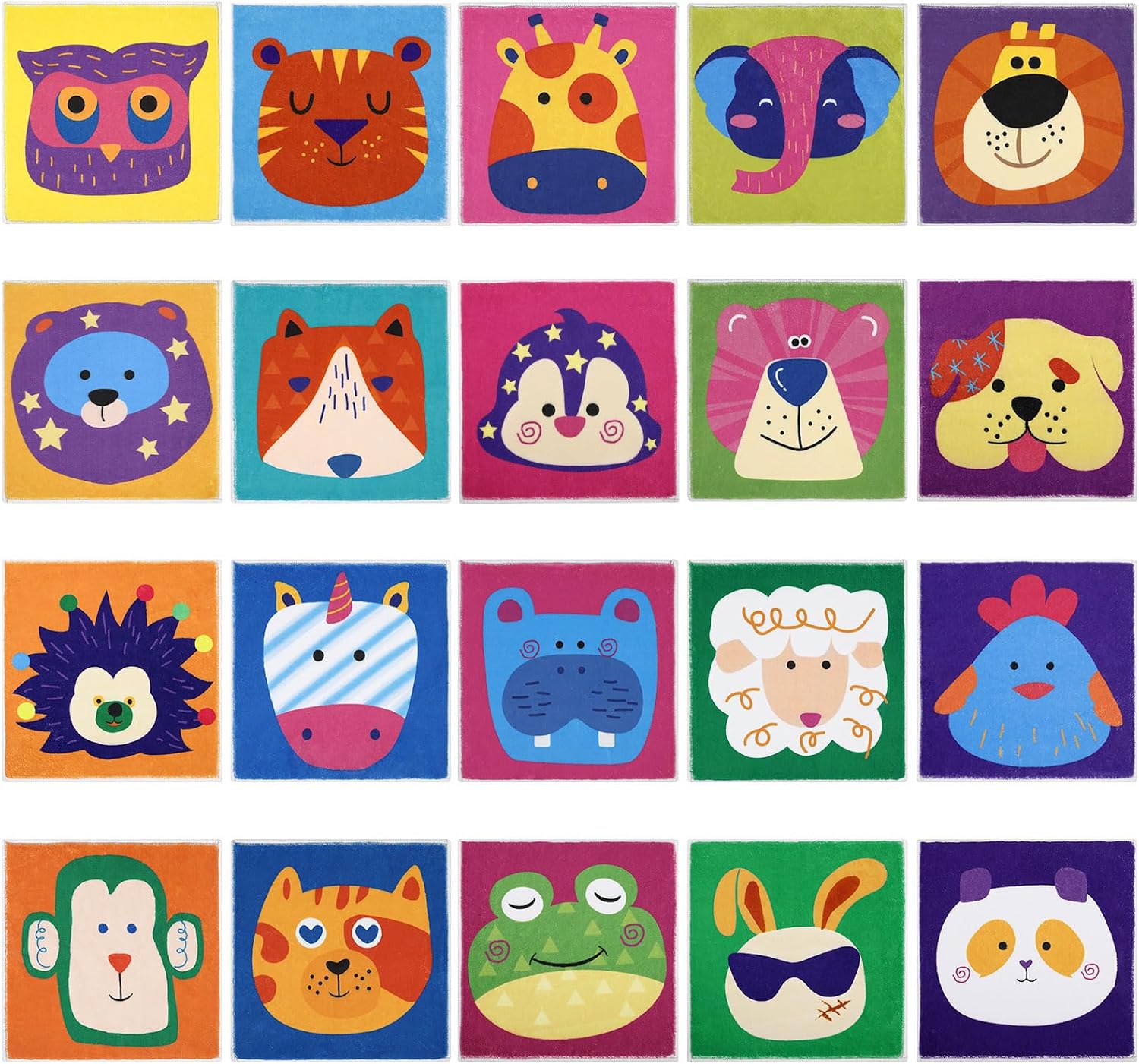 Crazy Carpet Circle Seats,18x18Inch Classroom Sitting Dots,20pcs Carpet Spots Flexible Floor Cushions Seat for Kids Playroom Preschool, Daycare,Elementary