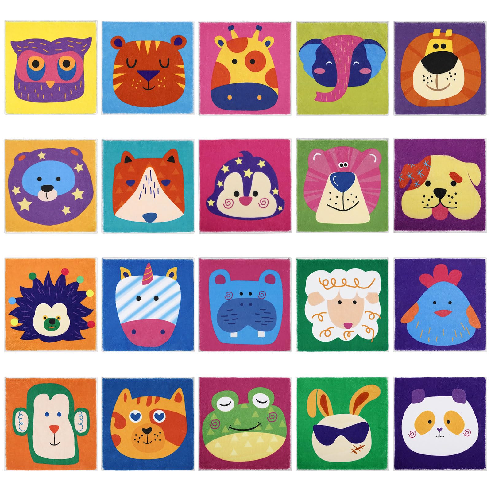 HiiARug Crazy Carpet Circle Seats,18x18Inch Classroom Sitting Dots,20pcs Carpet Spots Flexible Floor Cushions Seat for Kids Playroom Preschool,