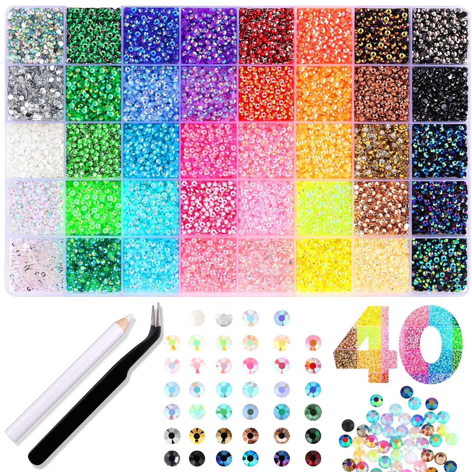 LUCKGONI Flat Back Rhinestones For Clothing Water Drops Glittering Items For Costumes Designs And Crafting