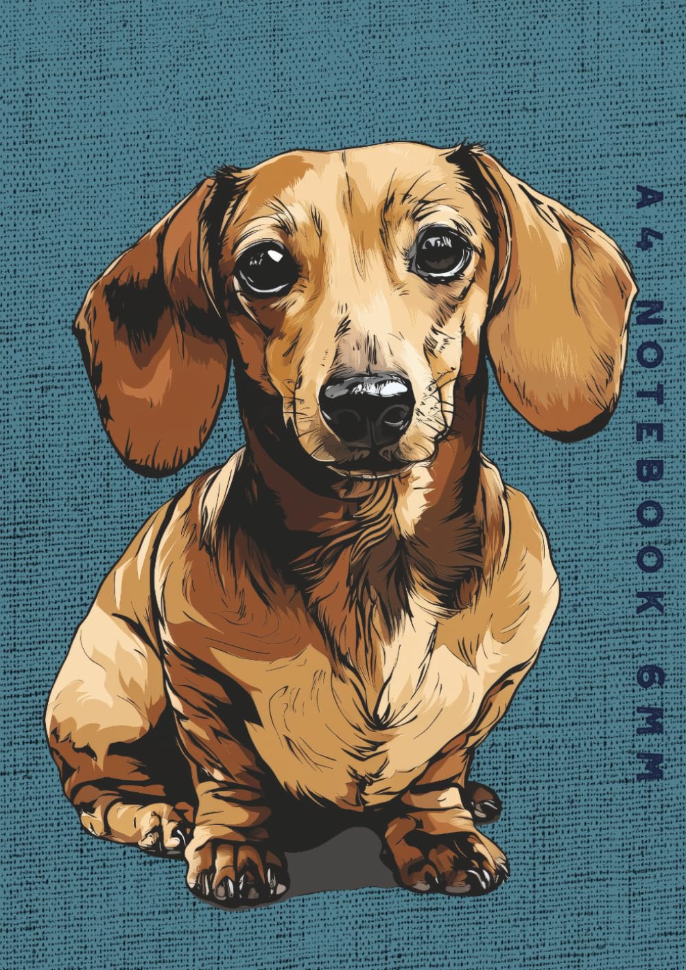 A4 Notebook 6mm: Dachshund Dog Lined Exercise Book