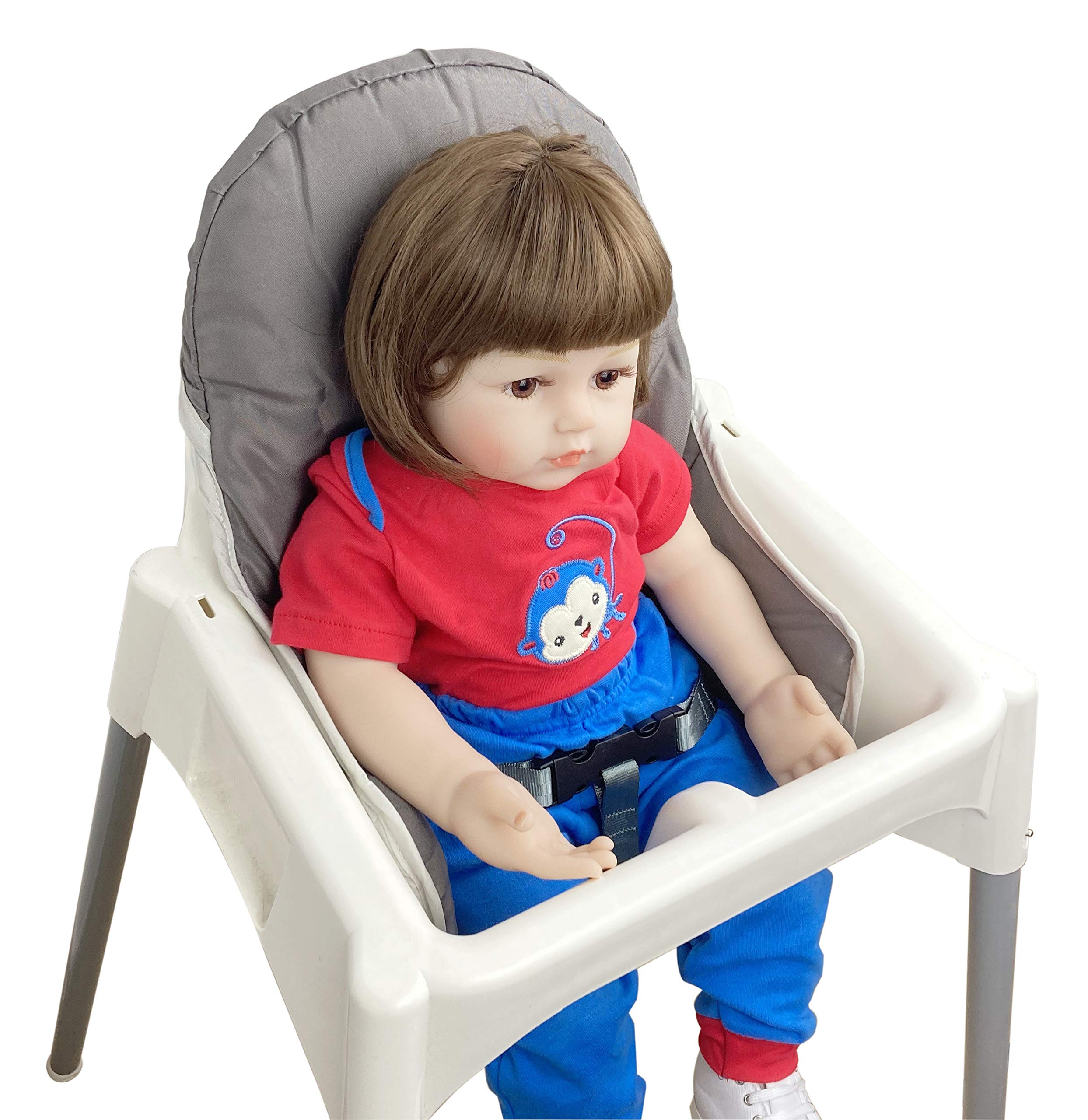 Housse De Siège Compatible Chaise Haute Ikea Antilop - Coussin Lavable Pliable Confortable Pour Bébé Et Enfant