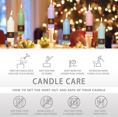 Miniatura 9 de Velas de hechizo blanco de 5 pulgadas, velas cortas cónicas de vigilia, velas de campanilla, 4 unidades para oración y meditación de fe religiosa