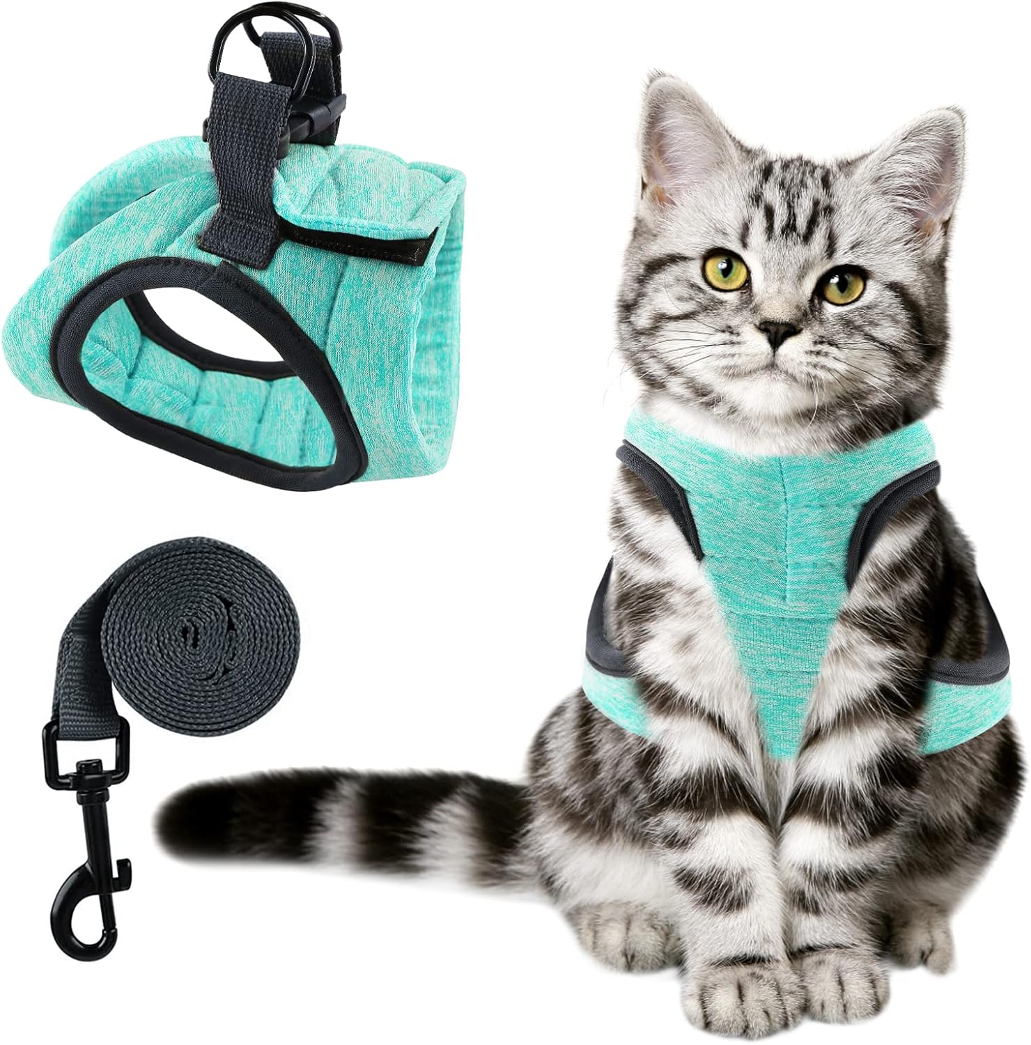 Newthinking Cat Harness and Leash Set, Adjustable Soft Cats Harnesses and Leads for Cat Rabbit