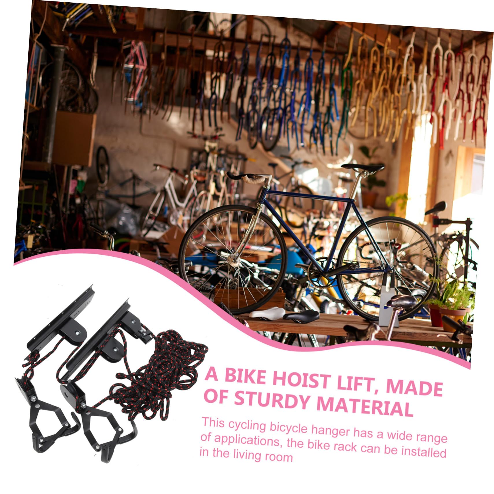 Mipcase Soporte de Bicicleta para Almacenamiento Colgador de Bicicleta Resistente y Práctico para Pared Gancho de Montaje y Kayaks Color Aleatorio