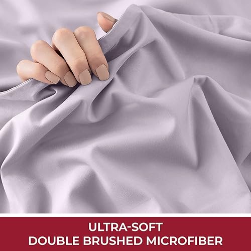 Miniatura 6 de Mellanni - Sábana bajera ajustable de microfibra peinada de 1800 hilos, no se arruga, resistente a las manchas, de bolsillo profundo (solo 1 sábana