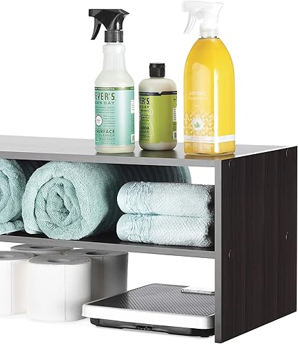 Miniatura 5 de Whitmor - Organizador de almacenamiento apilable con 2 estantes, color chocolate