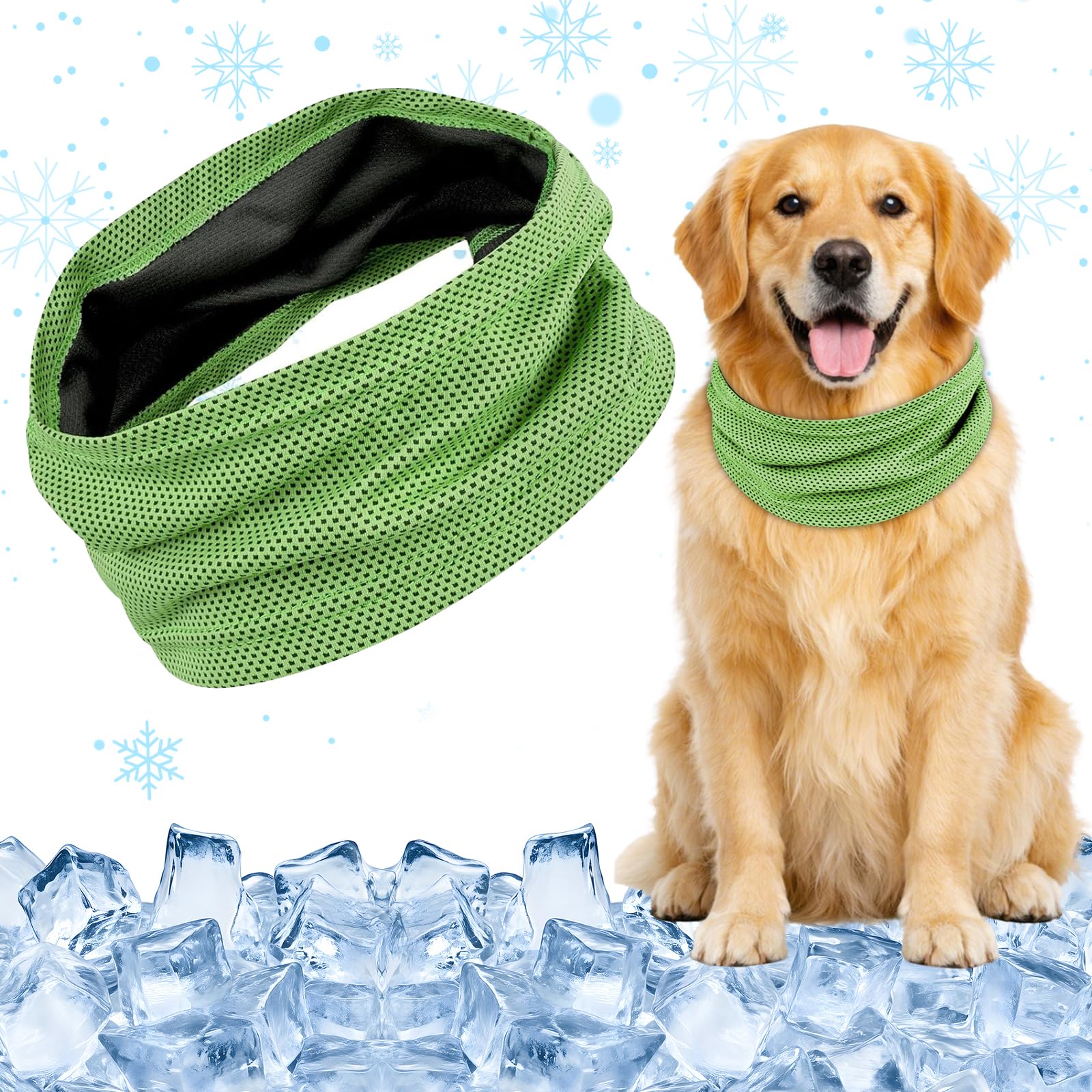Collare Refrigerante per Cani, Bandana Rinfrescante Traspirante per Animali Domestici Estate