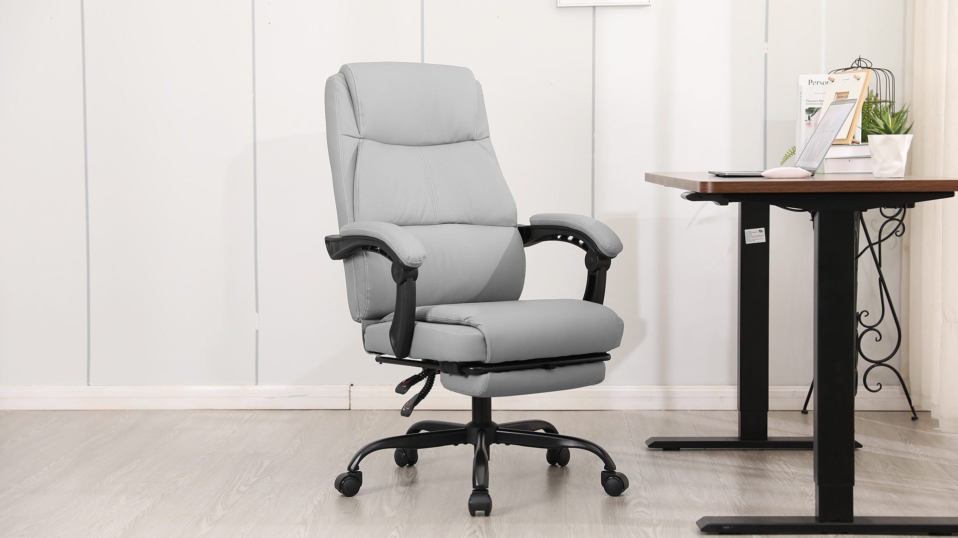 Amazon.com: Misolant Big and Tall Office Chair with Footrest, High