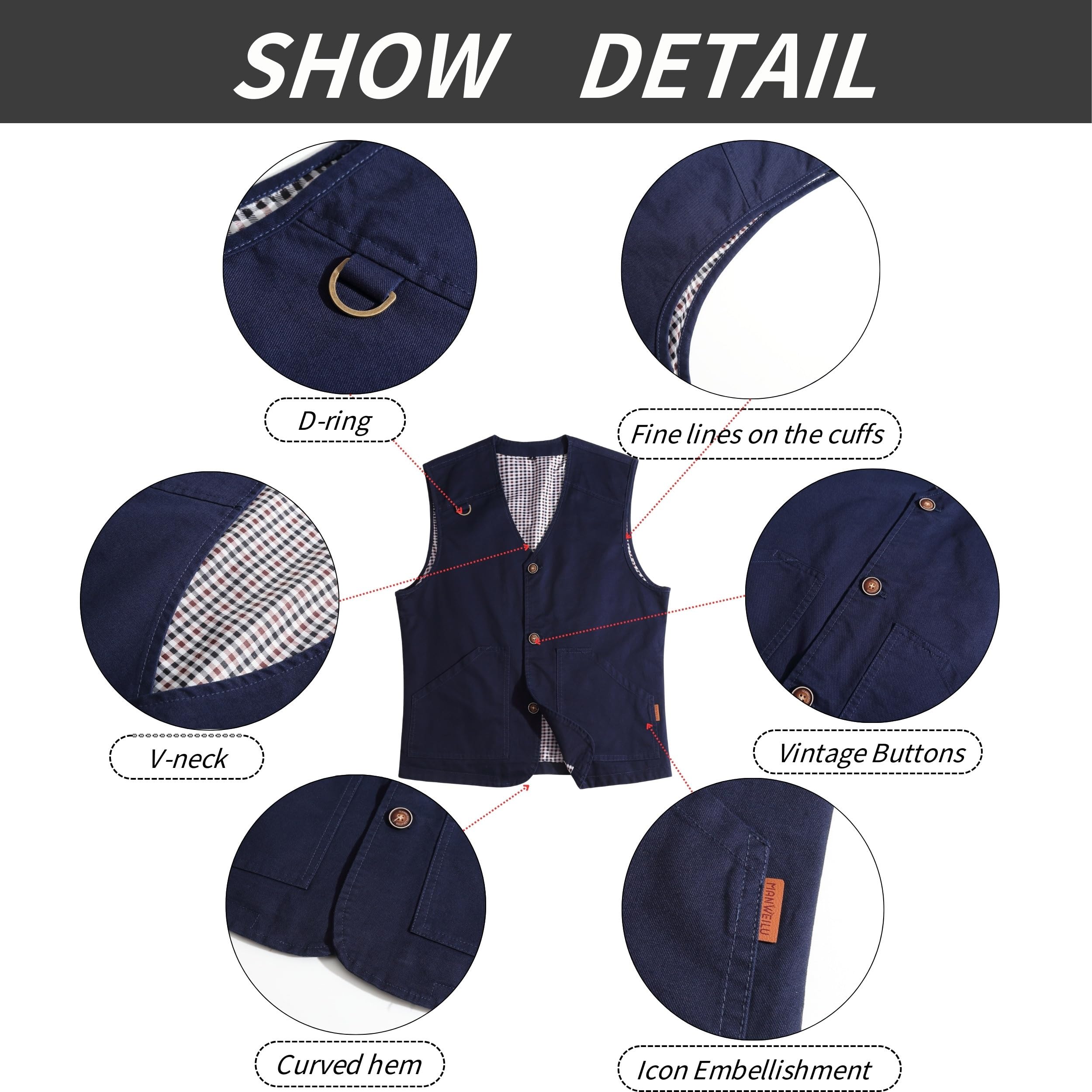Hombres Al Aire Libre Chaleco Ligero Pesca de Algodón Chaqueta Casual Multi Bolsillo Chaleco Sin Mangas Respirable Trabajo Chaleco Cámping Fotografía Viajes