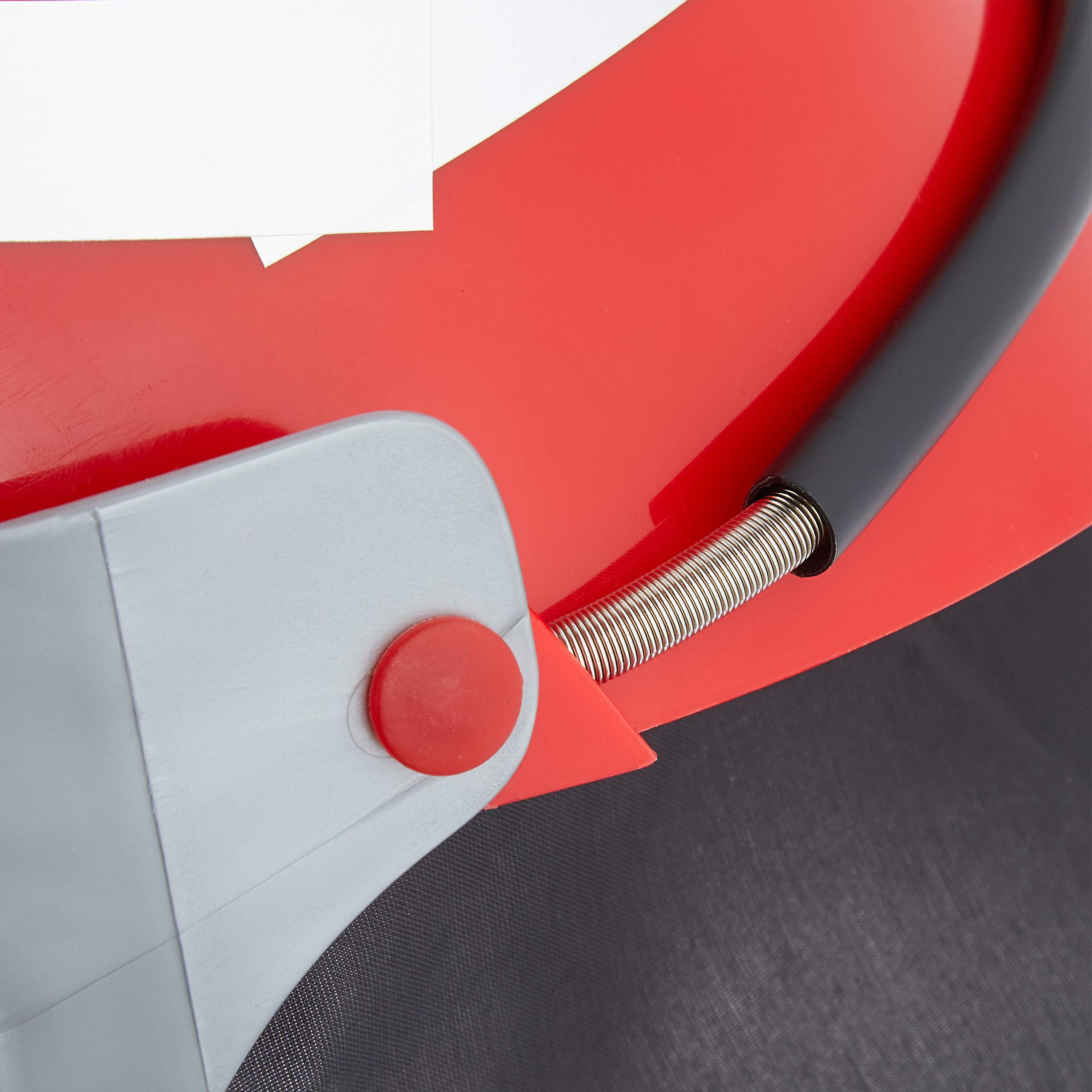 Relaxdays Casco da Pompiere per Bambini, con Visiera, Fazzoletto per Collo & Poggia Mento, Regolabile, Carnevale, rosso
