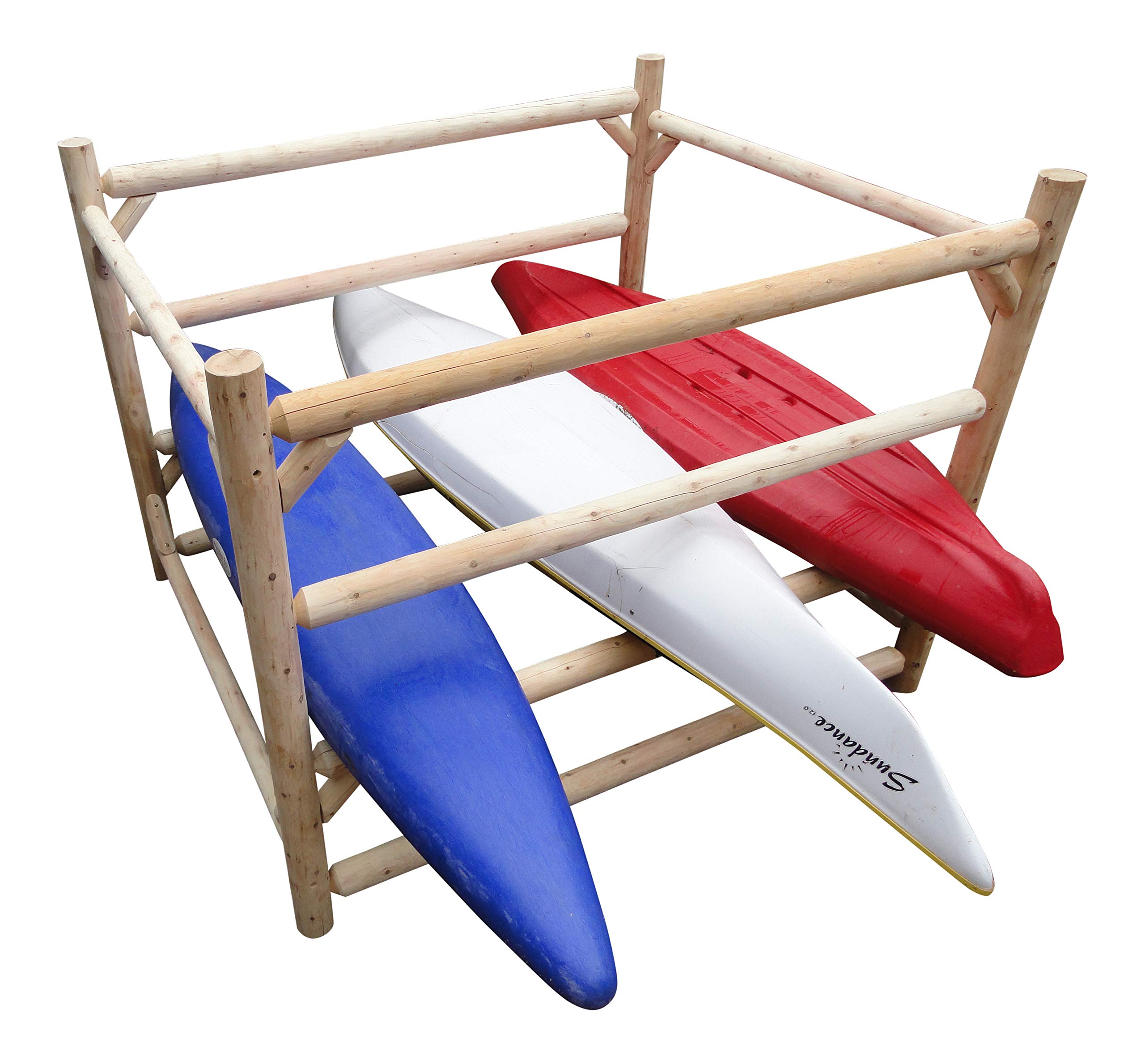 Outdoor Storage Heavy Duty Kayak Storage Rack - 2-Layer Adjustable Freestanding Stand For Kayaks, Canoes, Paddleboards & Surfboards Outdoor Watercraft Storage - View #10