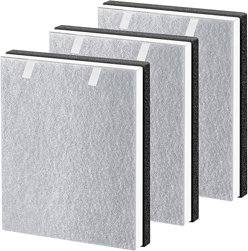 Paquete de 3 filtros Vital 100 HEPA compatibles con LEV-OIT Vital 100 Air Pur-ifier, 3 en 1 H13 True HEPA Juego de repuesto de filtro de carbón