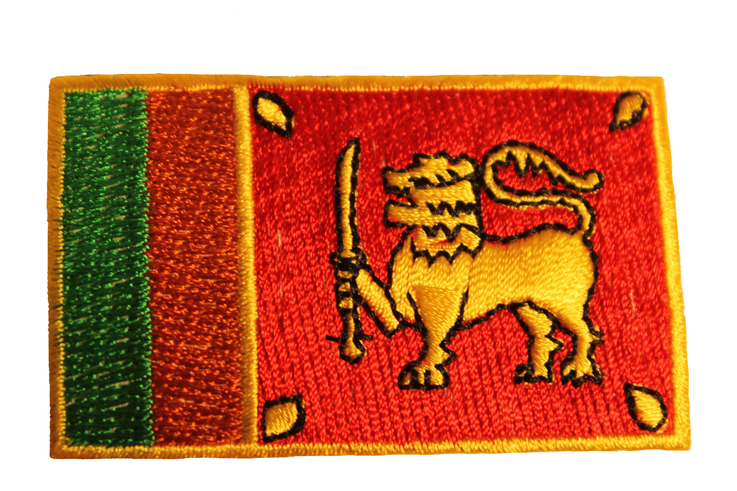 Set Of Four - Sri Lanka Flag - Iron-on - Embroidered