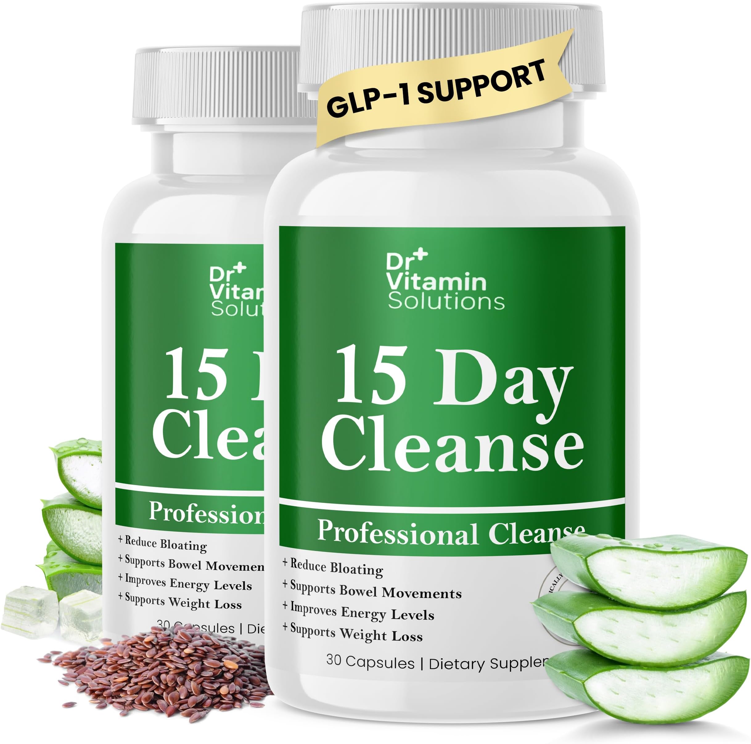 15 Day Gut Cleanse Detox for Women w/ GLP-1 Support - Natural Colon & Detox Cleanse for Weight Loss - Bloating & Constipation Relief - Flushes Toxins & Supports Immunity - 60 Ct.