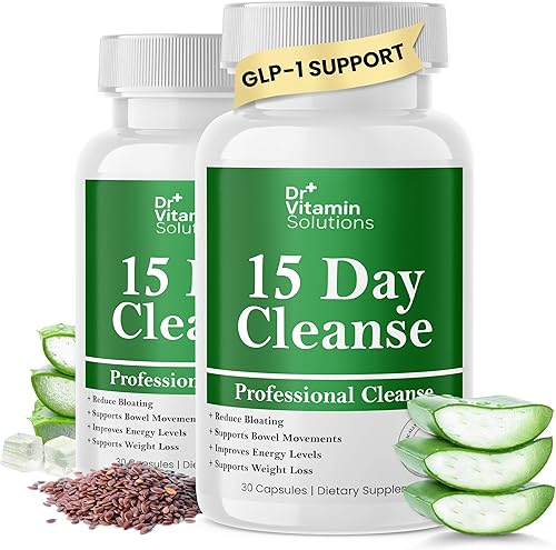 Dr Vitamin 15 Day Cleanse - Limpieza de desintoxicación para controlar el peso - Limpiador de colon natural para aliviar la hinchazón y el