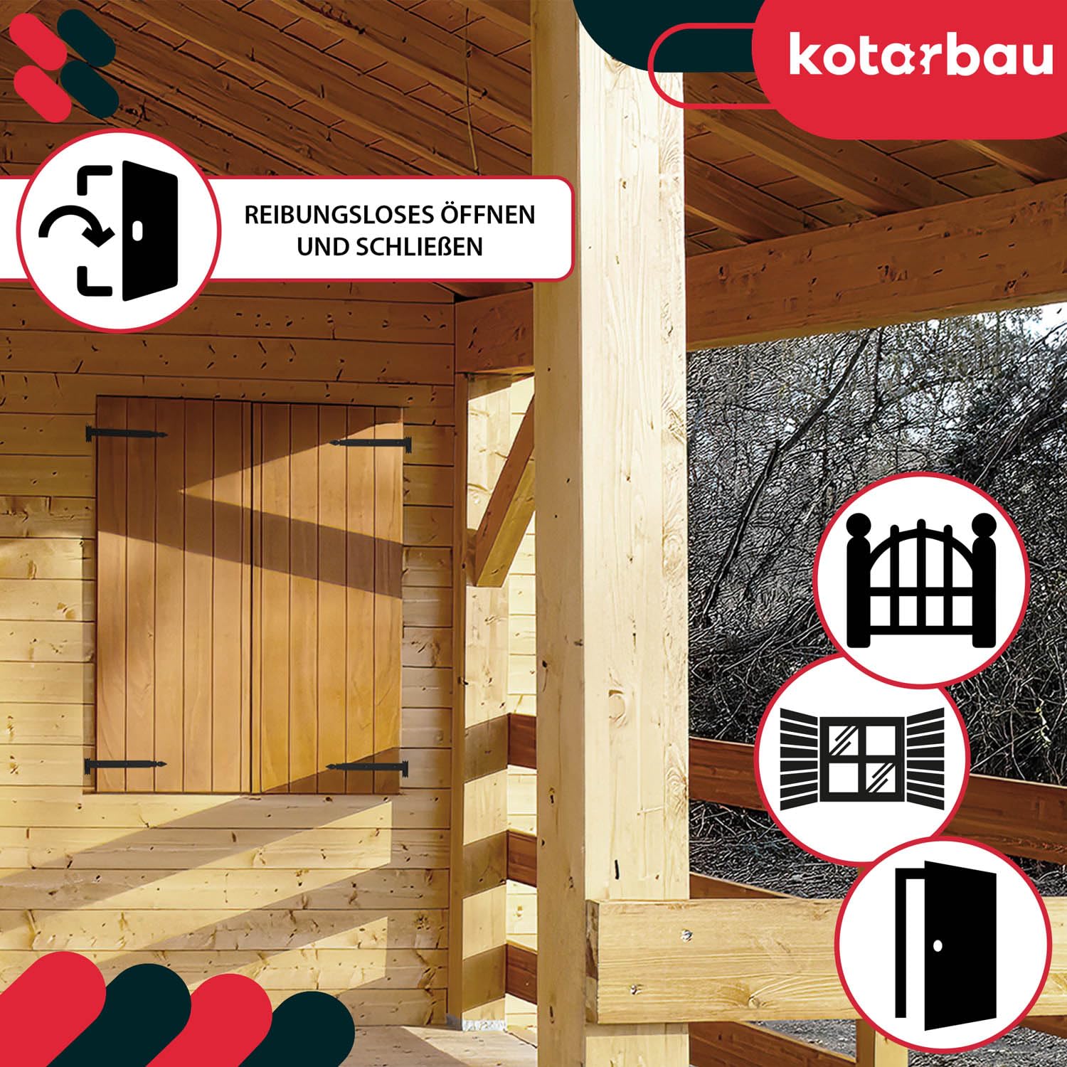 KOTARBAU Lot de 2 charnières de portail avec gonds - En acier inoxydable - 500 mm