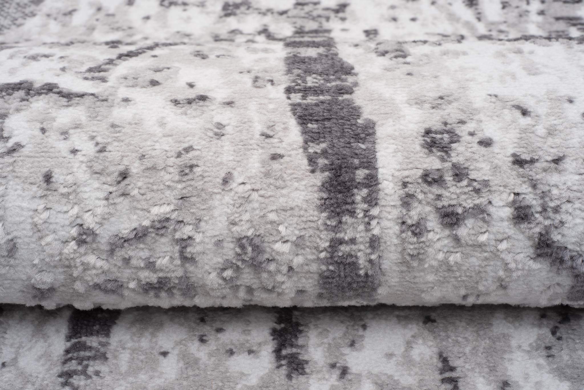 TAPISO Sky Tapis de Salon Chambre Salle à Manger Adulte Bureau Design Moderne Anthracite Gris Clair Moucheté Motif Abstrait Poil Court Moelleux 140 x 200 cm