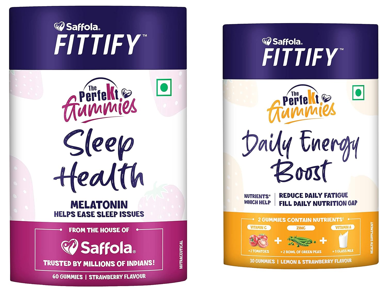 Saffola Fittify The PerfeKt Gummies for Better Sleep | 60 Gummies ...
