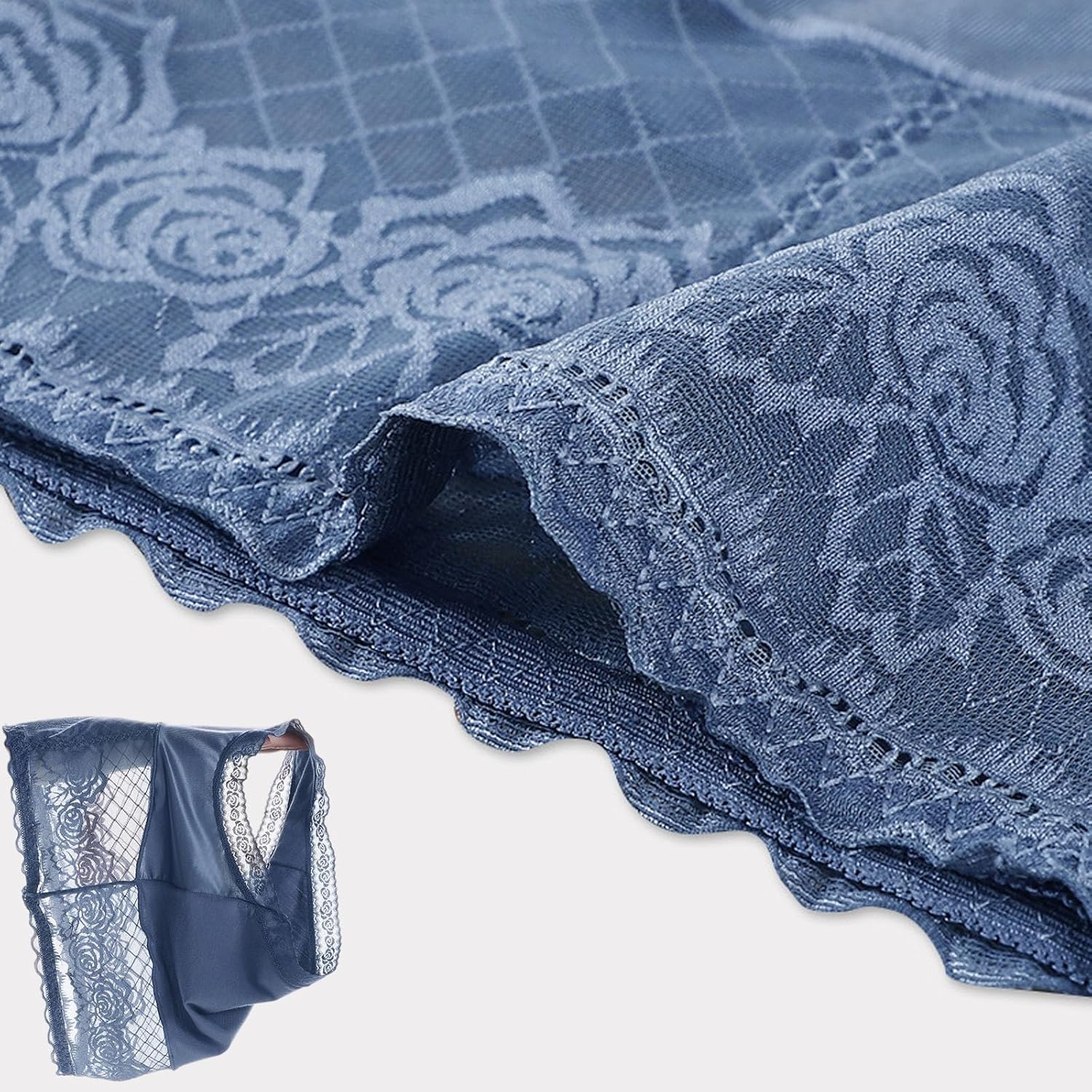 Silky Comfort High Waist Hip Lift Panties,Tummy Control Underwear,Lace Underwear (Medium,6PCS)