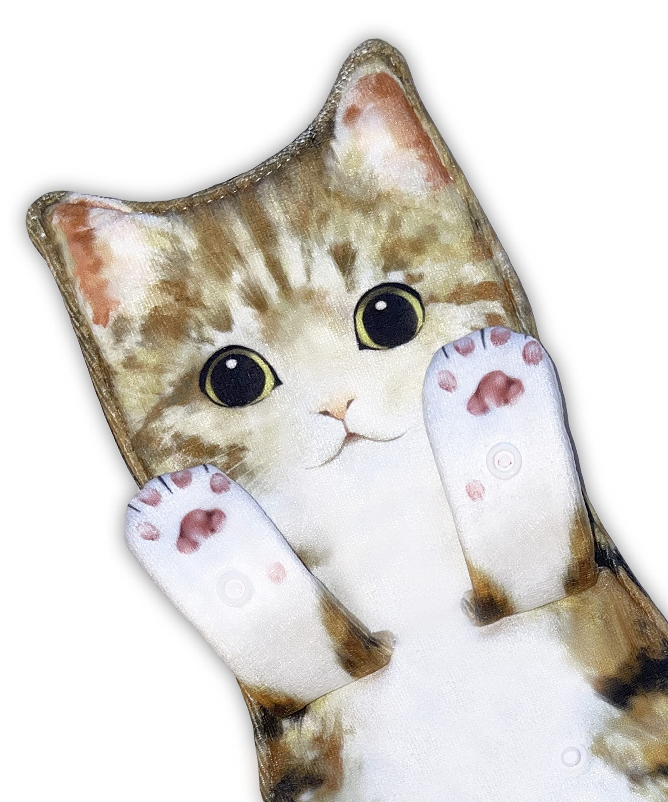 Cat Hand Towels for Bathroom & Kitchen - Super Absorbent - Cat Decor Funny Gifts, Housewarming Fun Gifts for Cat Lovers, Funny Bathroom Decor