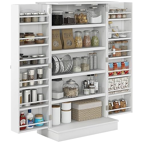 HOMCOM 41" Kitchen Pantry Storage Cabinet, Freestanding Kitchen Cabinet with