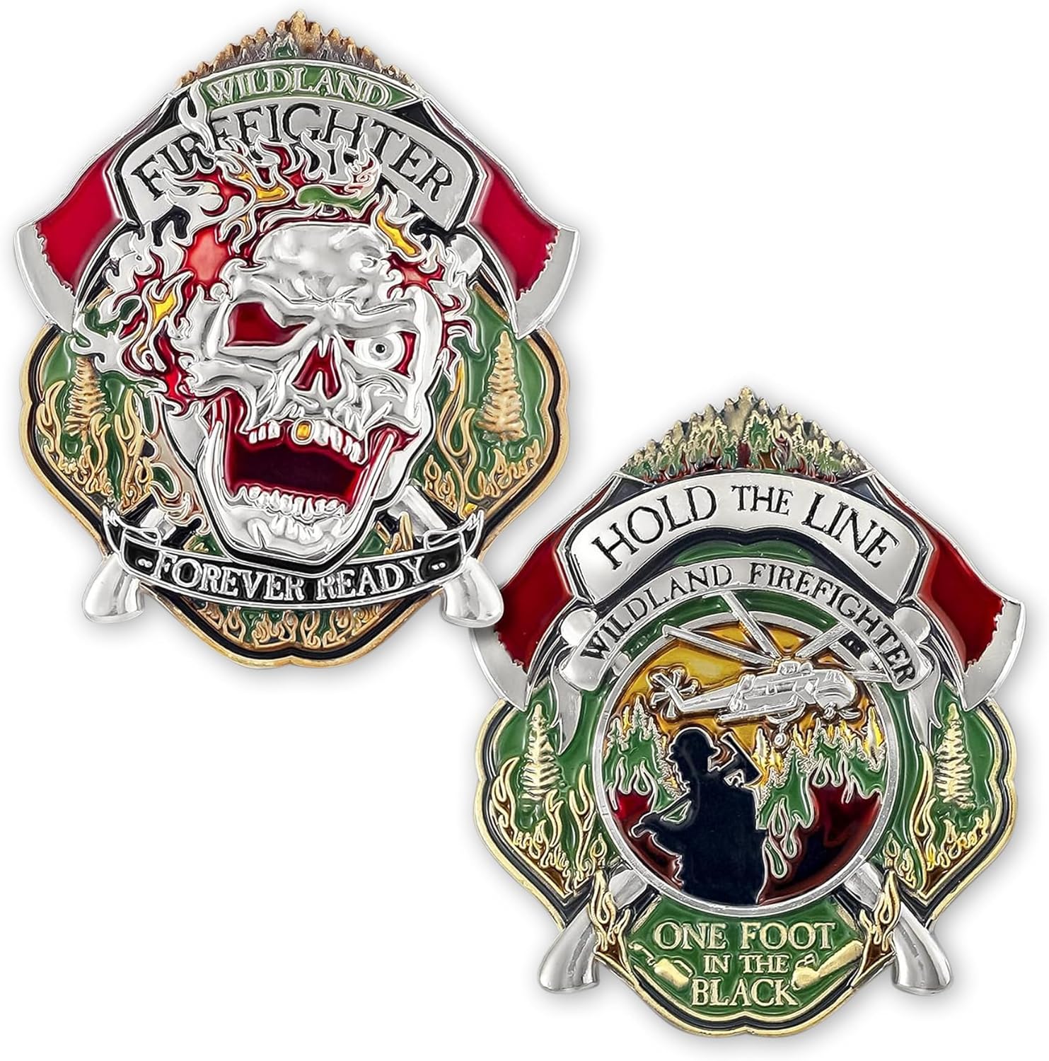 Armor Coin & Emblem: Wildland Firefighter Challenge Coin | Honoring Bravery | A Thoughtful Firefighter Gift and Lasting Tribute | Firegfighter Pride Coin