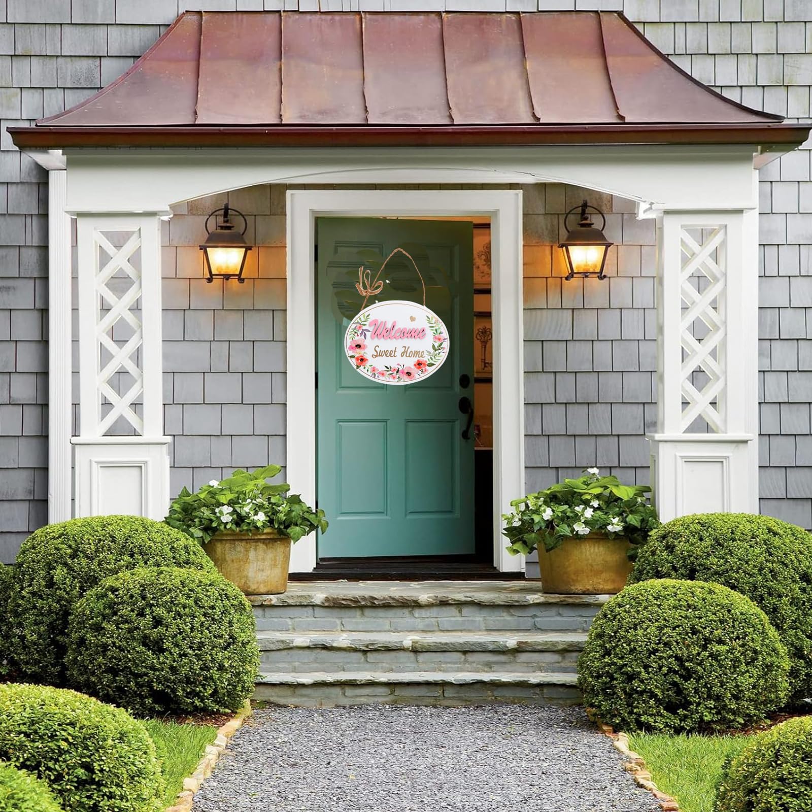 CARTELLO DI BENVENUTO in Legno Segno Della Porta D'ingresso EUR 9,32 - PicClick FR