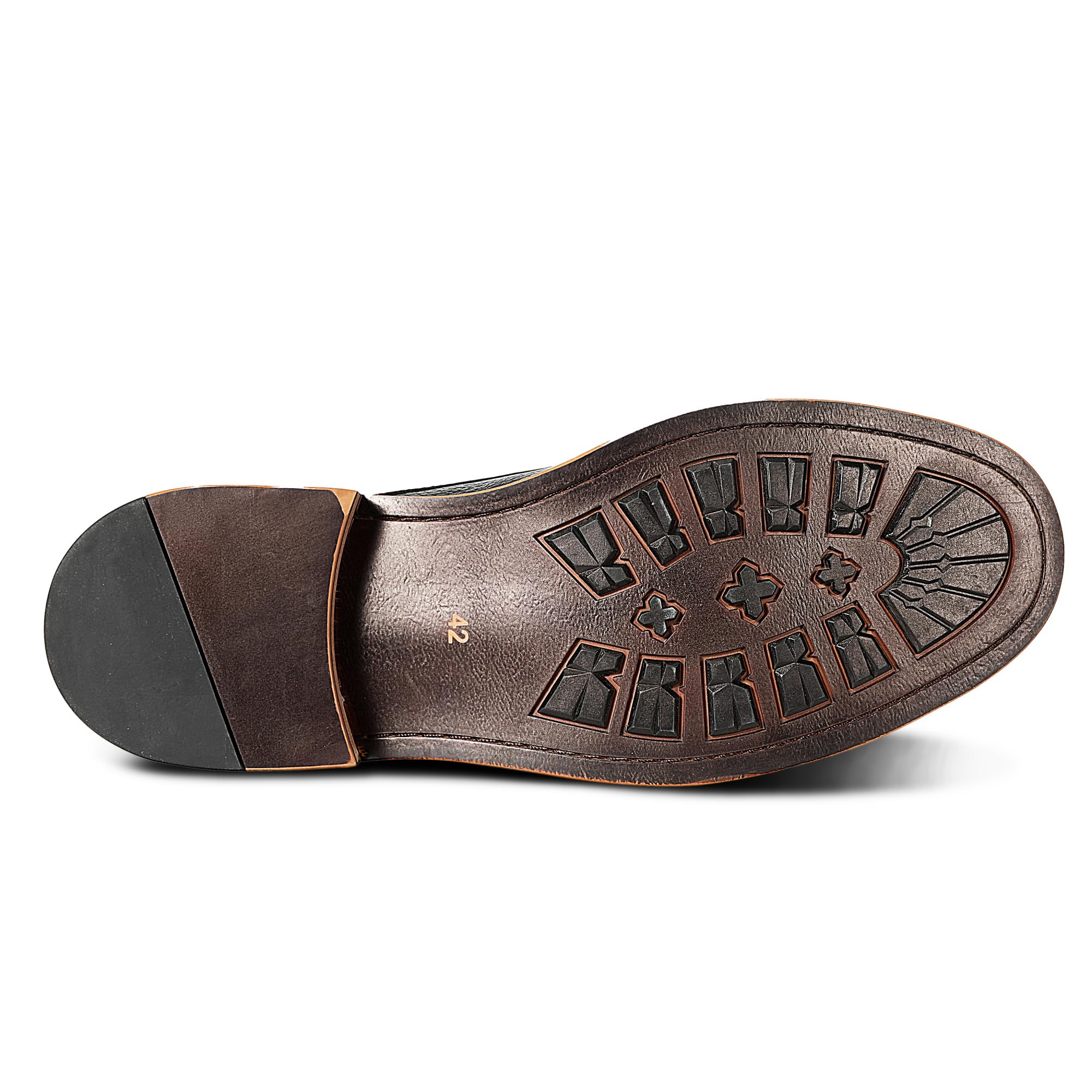 Allthemen Stivali da Motociclista da Uomo Scarpe Oxford retrò con Lacci Scarpe da Lavoro Eleganti da Uomo