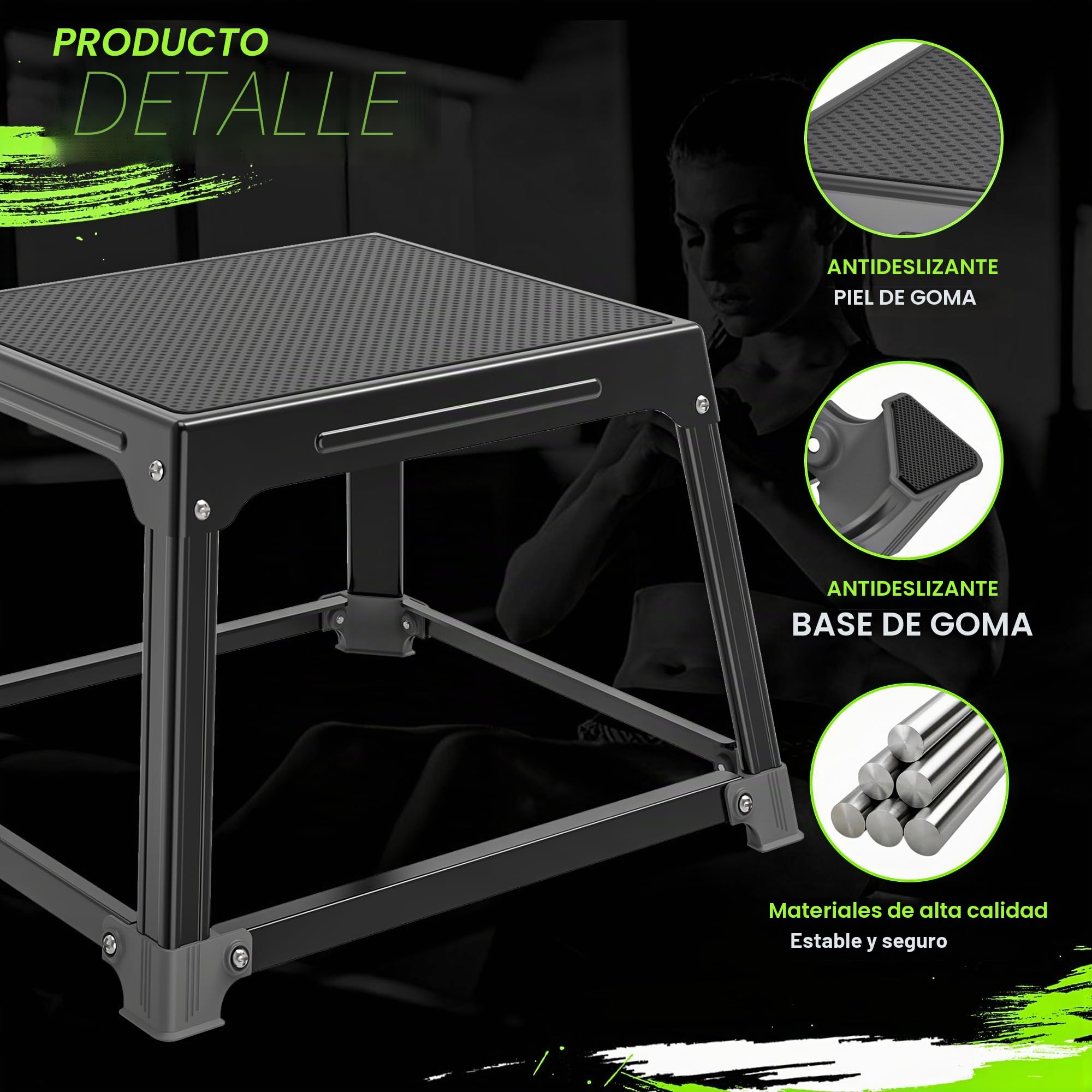 GanFindX - Cajón pliométrico de metal, 30,5 cm, superficie de acero de 43 x 33 cm para entrenamiento de salto, fitness, ejercicio, agilidad, resistencia, acondicionamiento, entrenamiento de fuerza