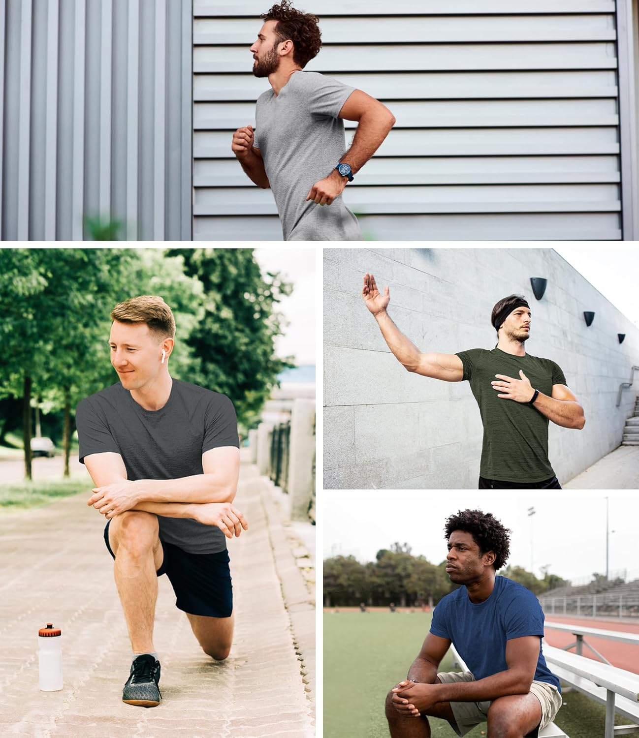 6 Pack Workout Gym Shirts for Men, UPF 50+ Short Sleeve UV Sun Shirt Outdoor Gym Hiking Tops Quick Dry Shirts - Image 6