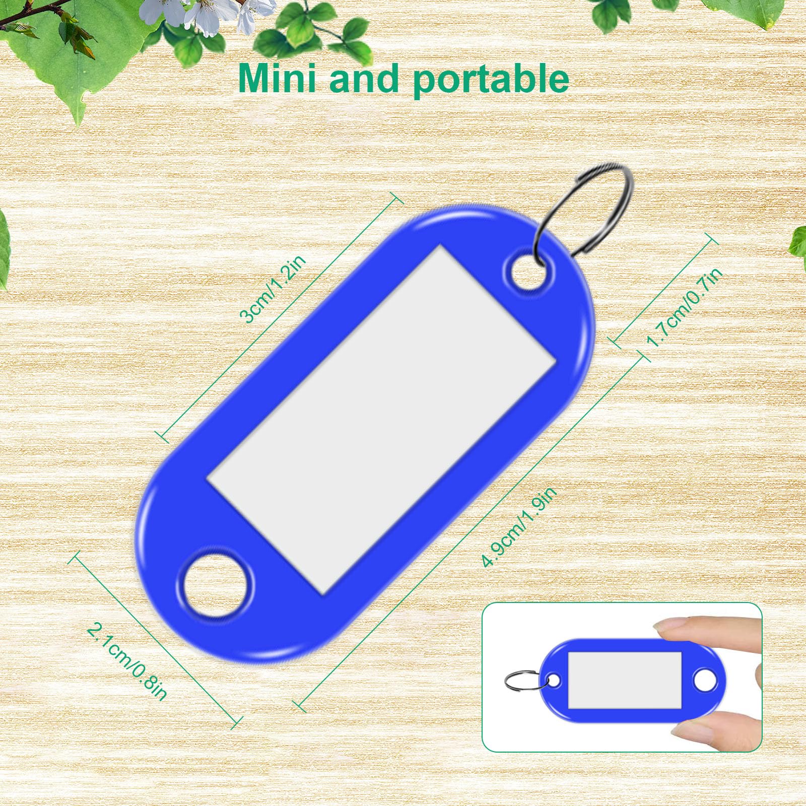 elzle 30 sztuk breloków do kluczy, 2,2 × 5 cm, plastikowe tabliczki znamionowe, etykiety na klucze, 10 kolorów plastikowych breloków, do oznaczania kluczy, walizek, zwierząt domowych