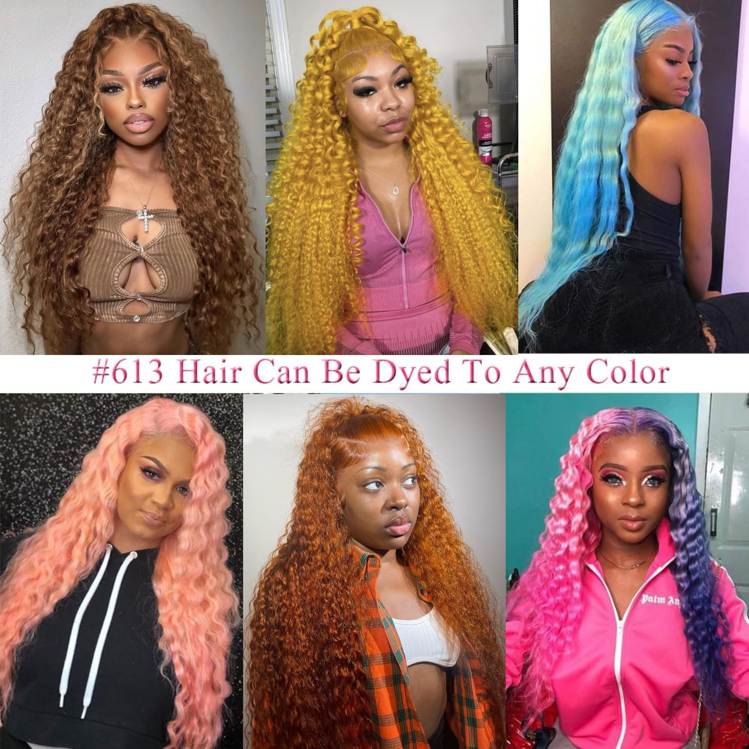 613 Blonde Kinky Curly 3 Bundles with Frontal Closure Ear to Ear Brazilian Blonde Curly Bundles with Frontal with Baby Hair Can Be Dyed PT.Venus (18 20 22+16inch, 613 curly)