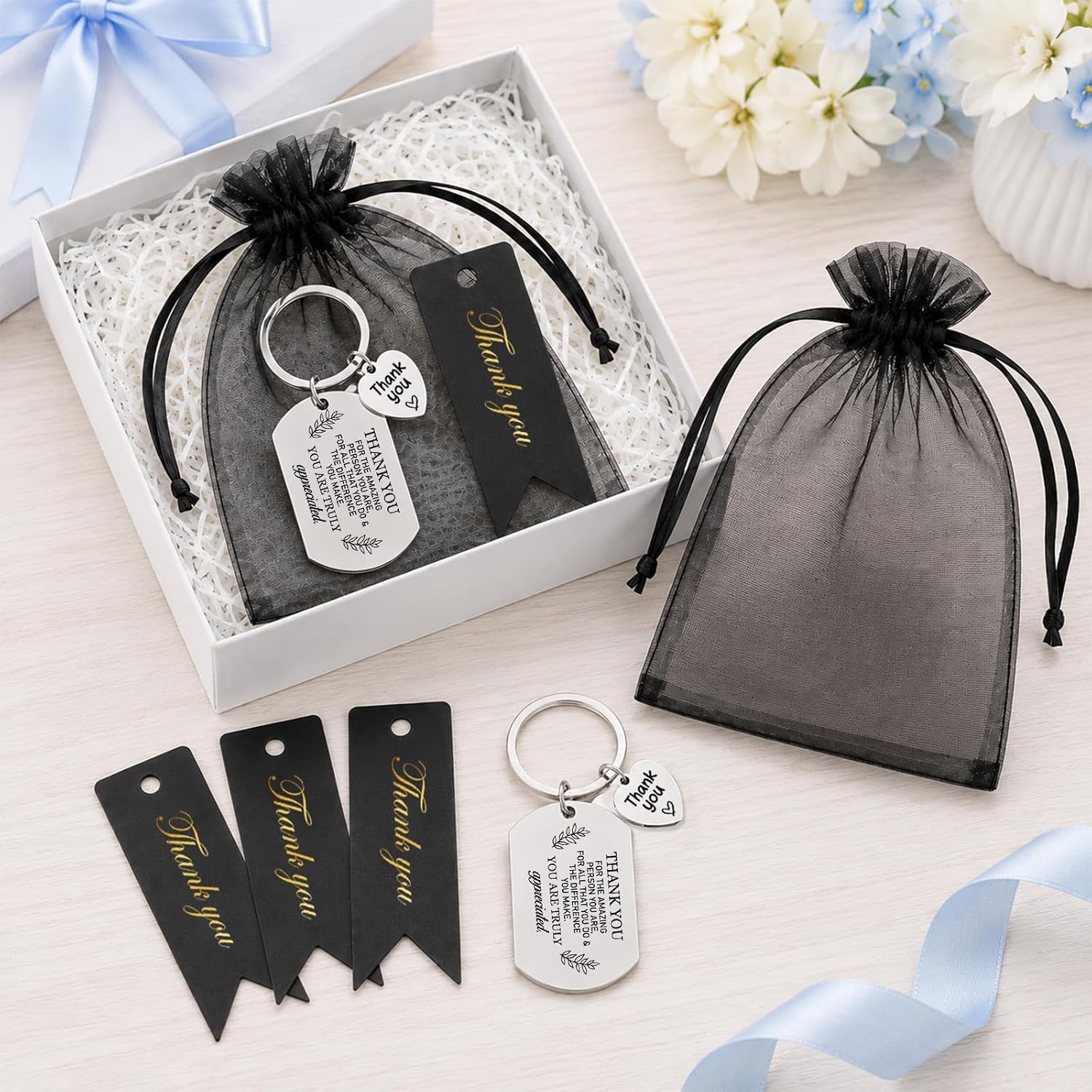 12 Pcs Team Appreciation Gifts Bulk for Coworker Staff Keychains image 3