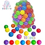LANGXUN 50 100 200 Balls Soft Plastic Ball Pit Balls for Kids, Gift for Baby Toddler Birthday Christmas, Ball Pit Play Tent, Baby Kiddie Pool Water Toys, Party Decoration