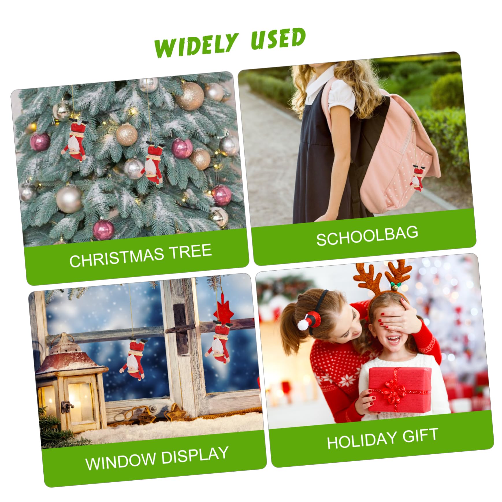 OUNONA 4stücke Weihnachtsmann Aus Hochwertigem Harz Dekorative Xmas Pendants Für Weihnachtsbaum Und Festliche Anlässe Als Oder Fotorequisite