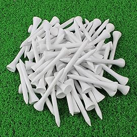 Crestgolf Wood Golf Tees 2-1/8 inch Pack of 100 (White)