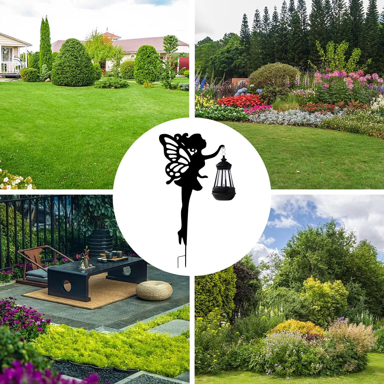 Pali da Giardino Decorativi | Figurina Solare Da Esterno Con,Decorazione da Giardino,Per Cortile Patio Portico Prato Paesaggistica Natale E Feste