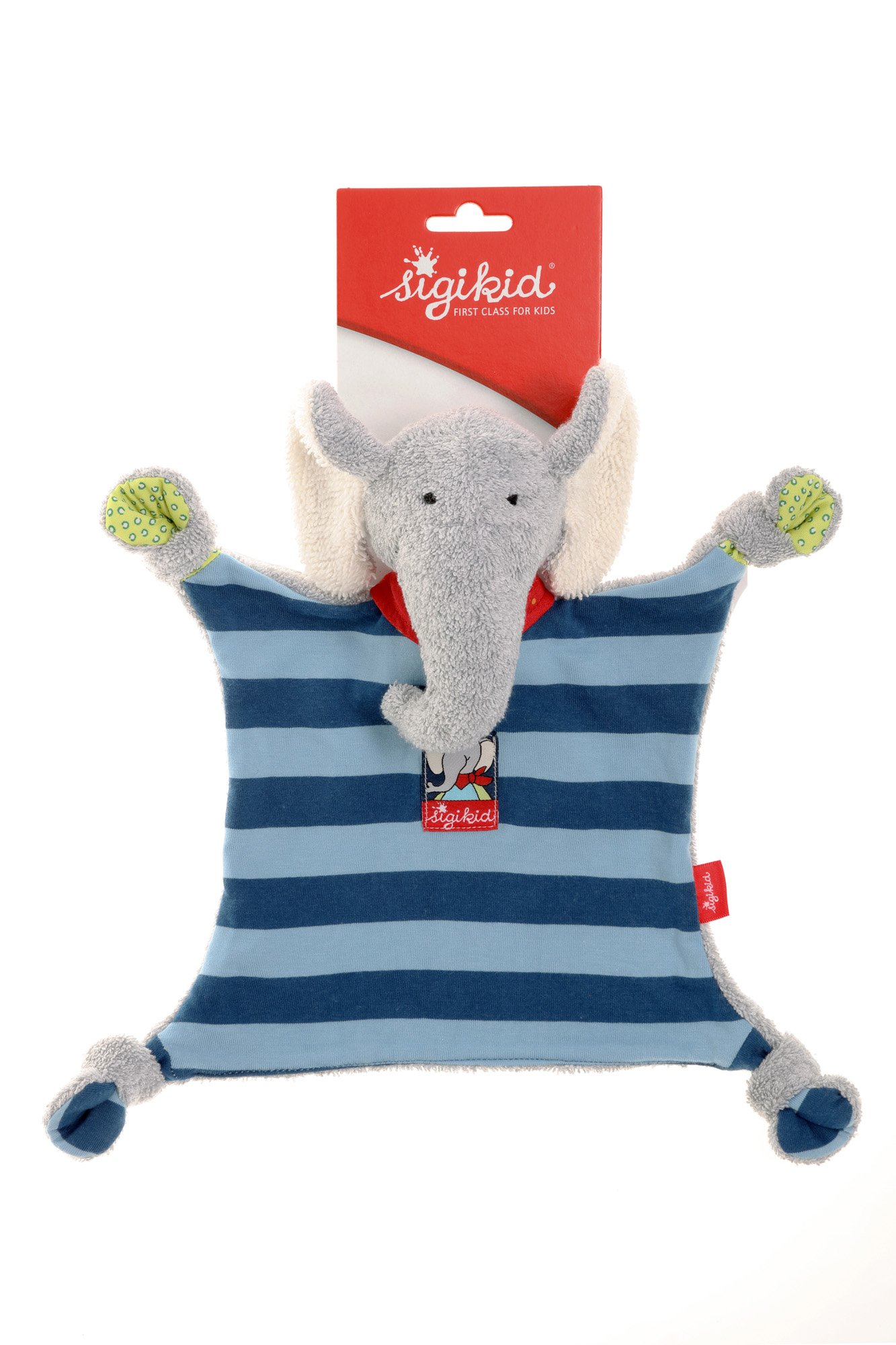 SIGIKID Schnuffeltuch Elefant Lolo Lombardo Baby Schmusetuch - Spielzeug Stofftier Kuscheltier – Stofftuch für Neugeborene - Plüschtier zum Trösten für Babys und Kleinkinder ab Geburt geeignet