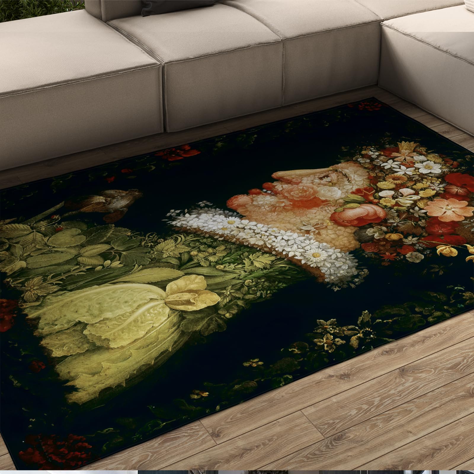 Tapis de couloir Arcimboldo Printemps 80x150cm pour une décoration de style Louvre