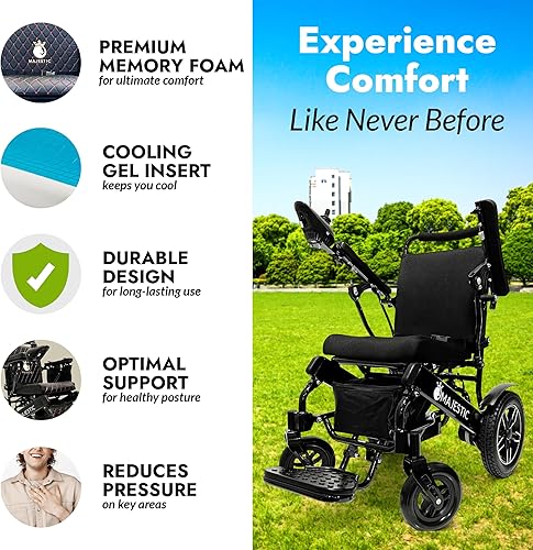 Miniatura 3 de Majestic - Sillas de ruedas eléctricas para adultos, silla de ruedas eléctrica plegable ligera, silla de ruedas motorizada para personas mayores,