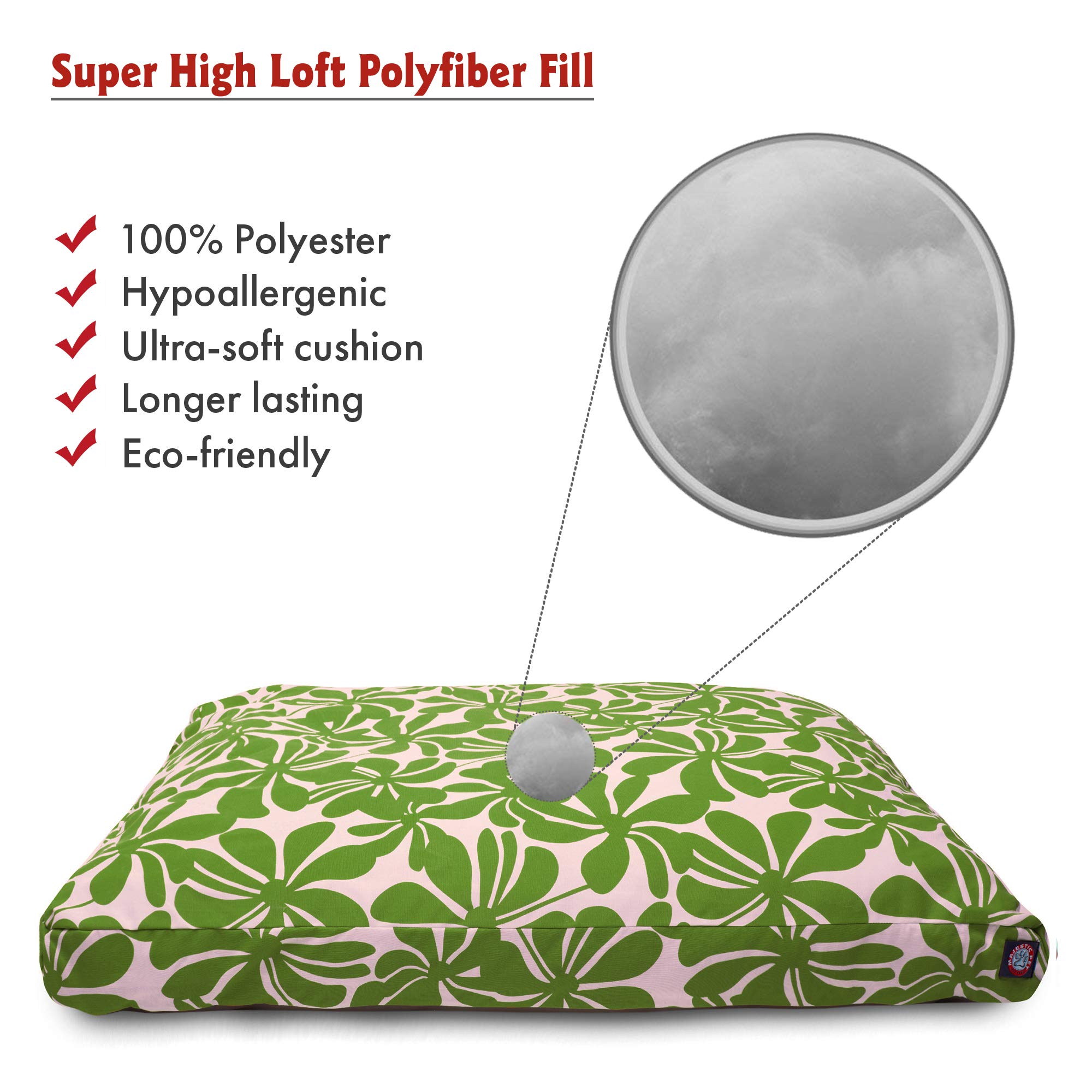 Salvia plantación Interior al Aire Libre Rectangular pequeño Mascota Perro Cama con Funda Lavable de Majestic Mascota Productos