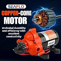 Vista 9 de Bomba de diafragma de agua con cebado automático 2,8 galones/min (10,6 l/min) 45 libras por pulgada cuadrada. Para la marina o autos caravana. 12