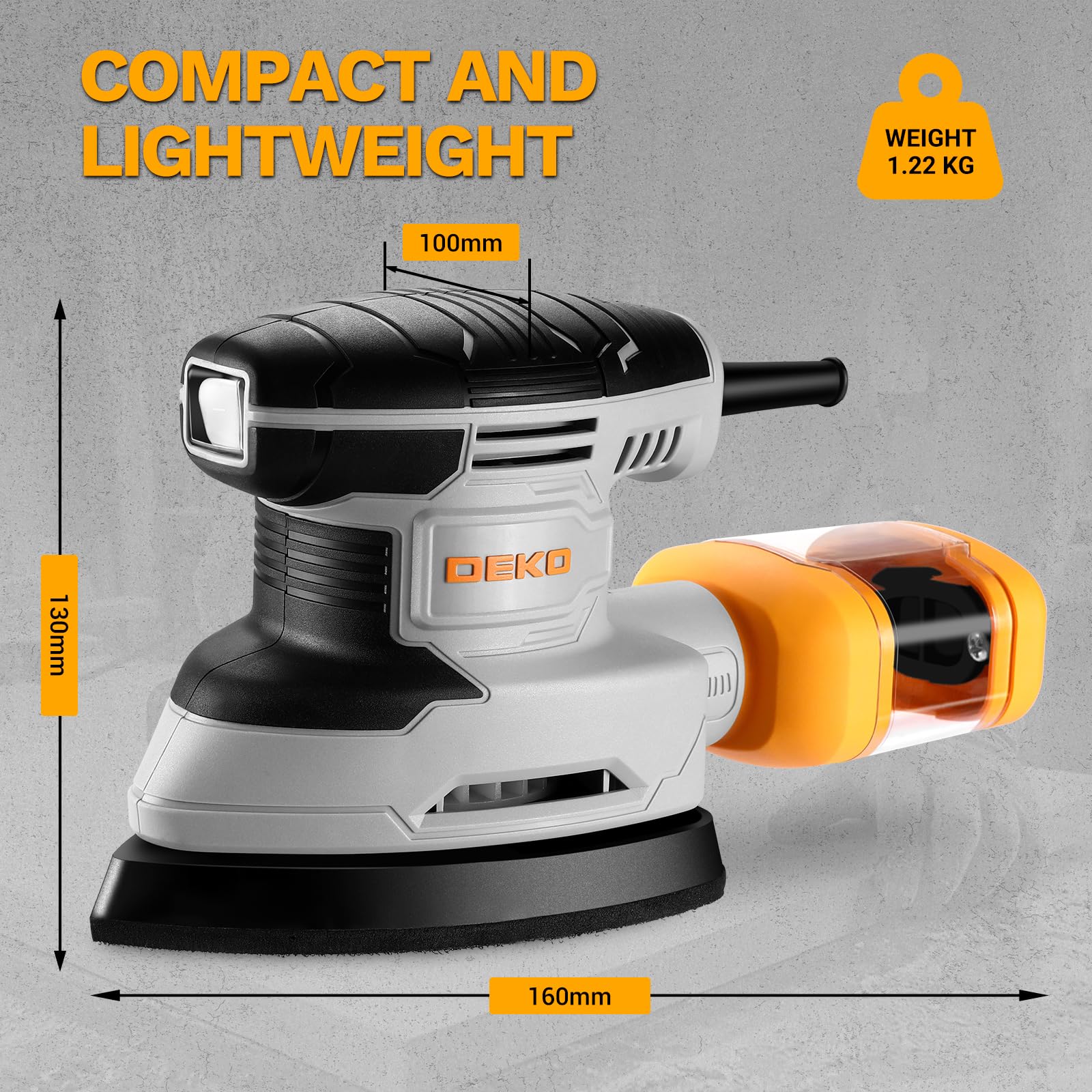 DEKOPRO Detail Sander - Electric Mouse Sander -8