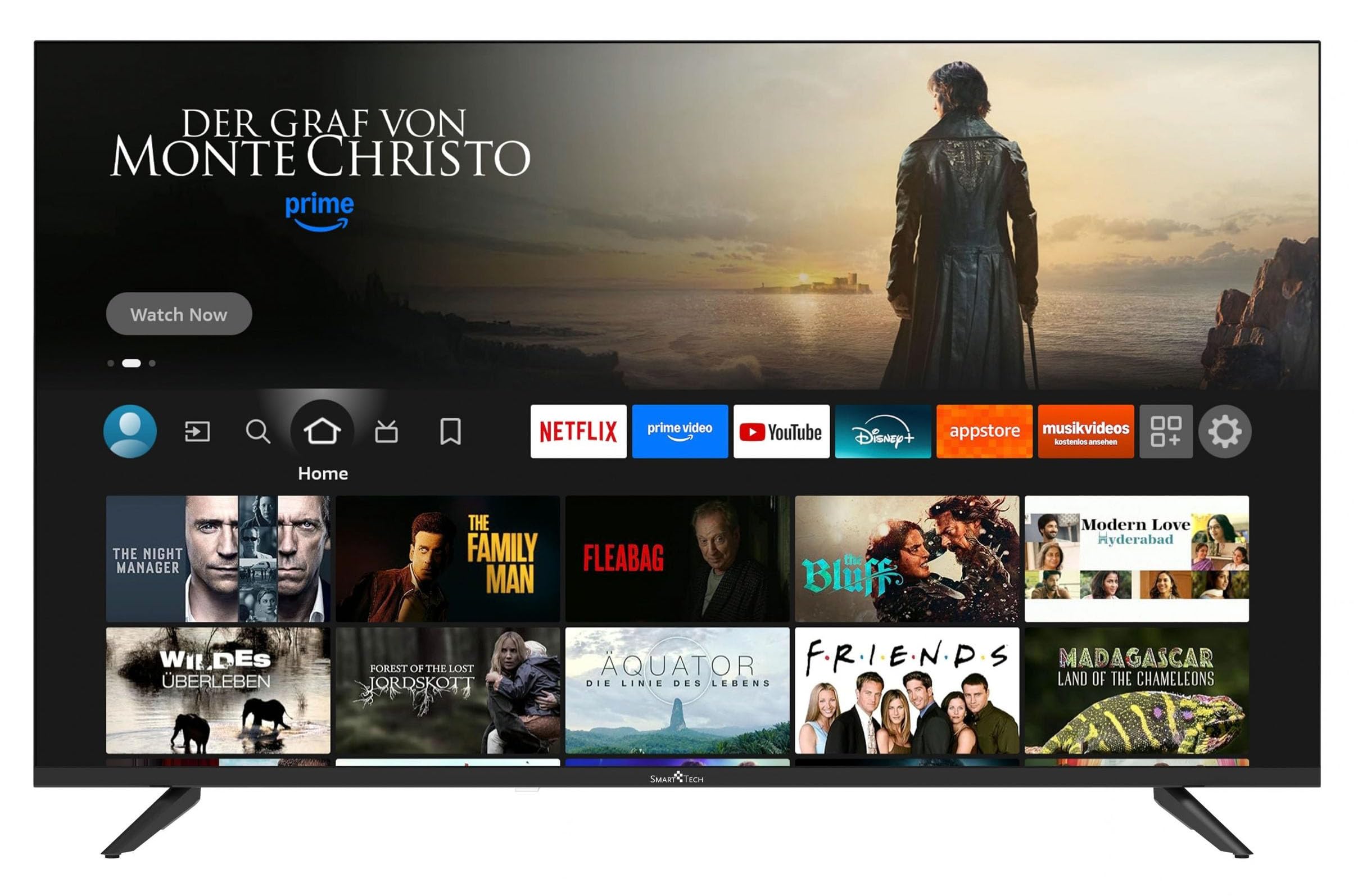Smart Tech 43QF02VD QLED Fernseher 43 Zoll Smart TV 4K UHD Amazon Fire TV – Ansicht 2