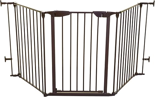 Miniatura 10 de Dreambaby Discovery - Puerta de metal para bebé, 76.5 pulgadas, extra ancha, 3 paneles para aberturas en ángulo, configurable para escaleras y