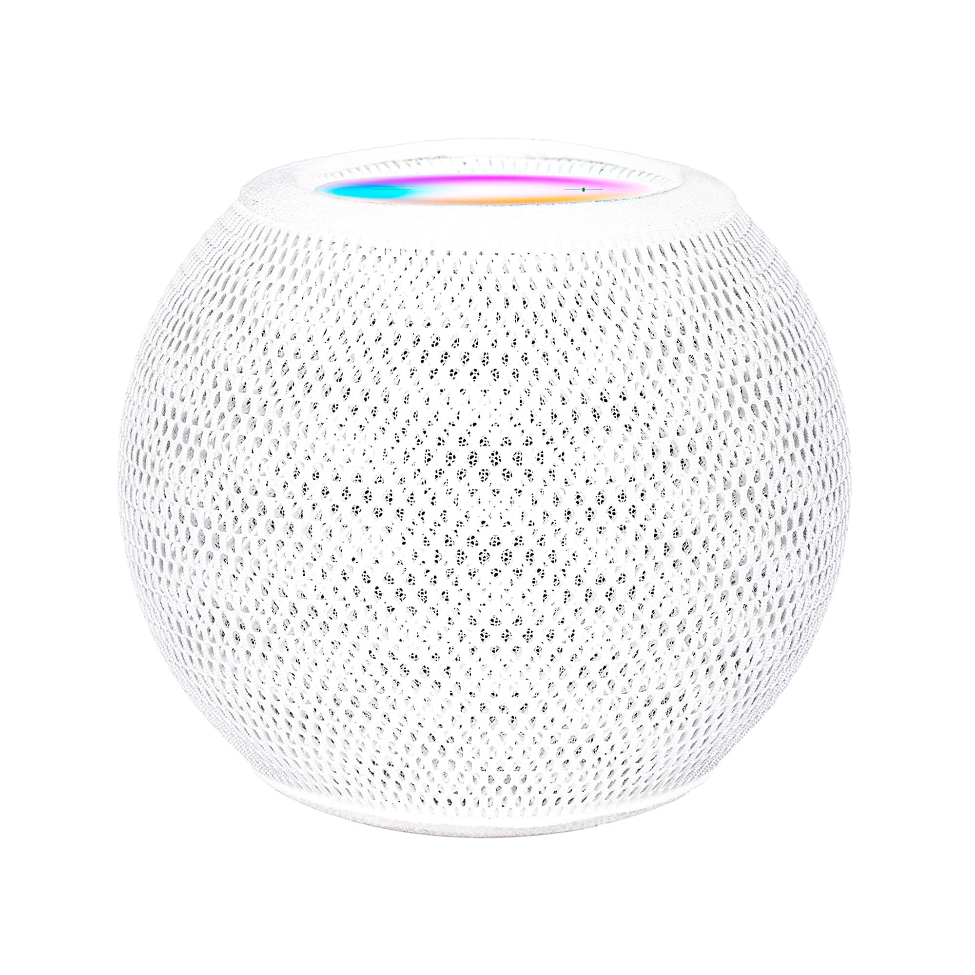 Homepod Mini Speaker Dust Cover Suitable for Homepod Mini Speaker, Mesh Speaker Cloth, Smart Cover with Charging Hole, High-Grade Nylon (White-1Pcs)