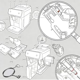 O Rings Replacement Parts Set Compatible with Philips Latte Go 2200 3200 3500 LatteGo EP4300 5100 5400 Pannarello 1200 2200 2500 3200