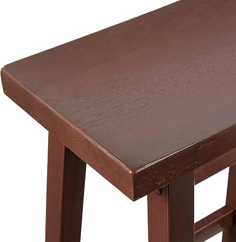 Miniatura 5 de Amazon Basics Taburete de Bar de Asiento Tipo Silla de Montar de Madera Maciza para Mostrador de Cocina con Reposapiés, Fácil Montaje - Altura de 29